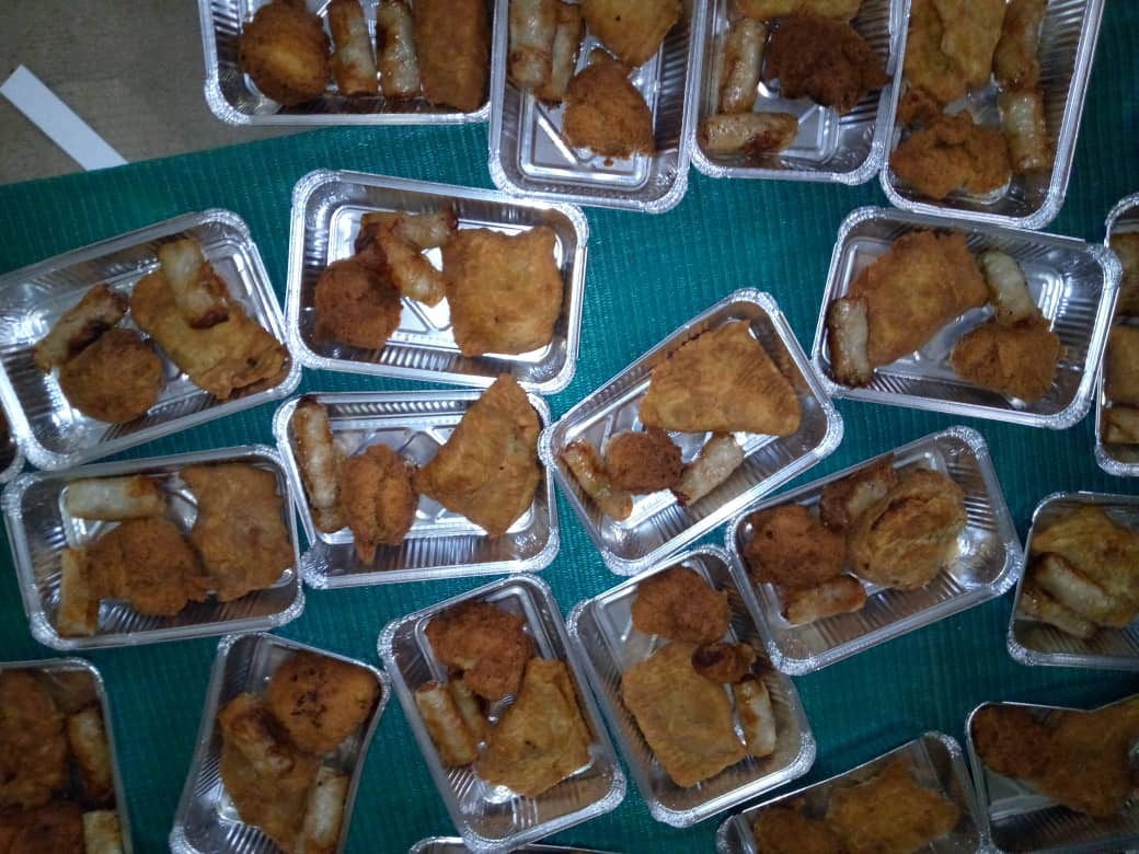 Catered food and drinks provided for the women