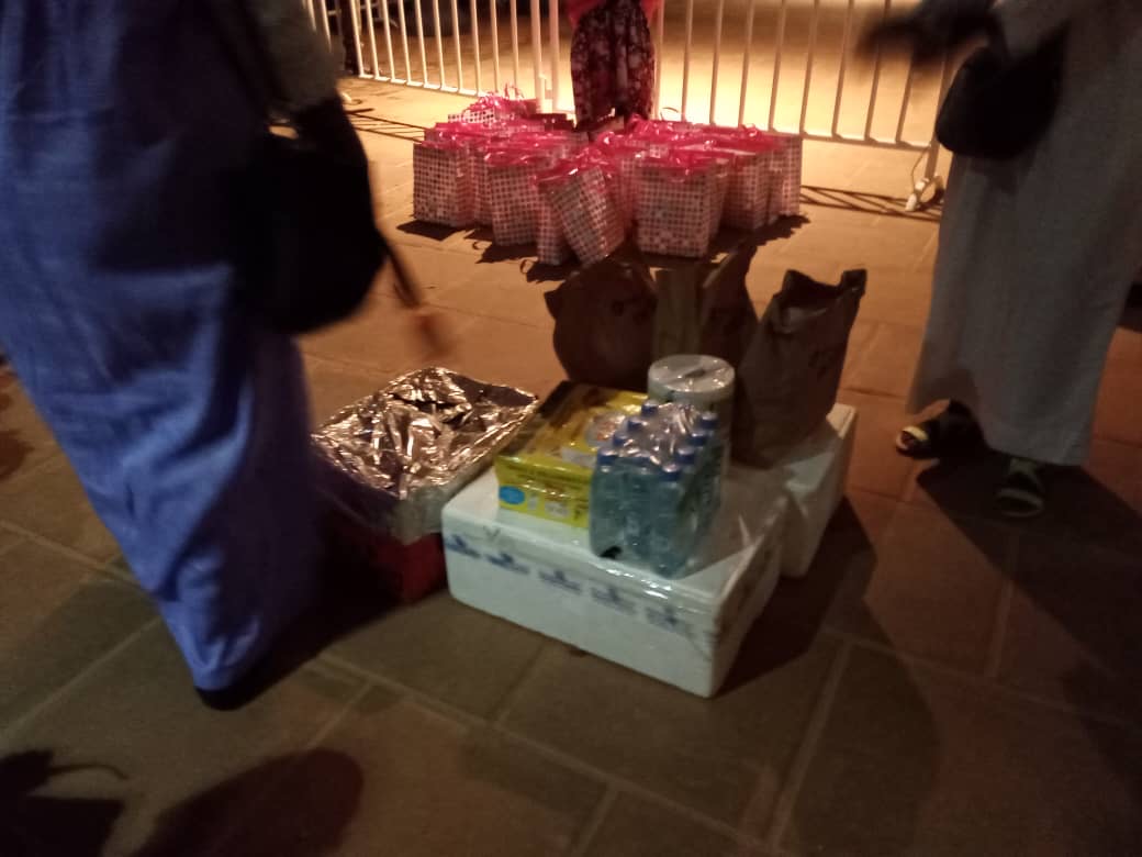 Catered food and drinks provided for the women