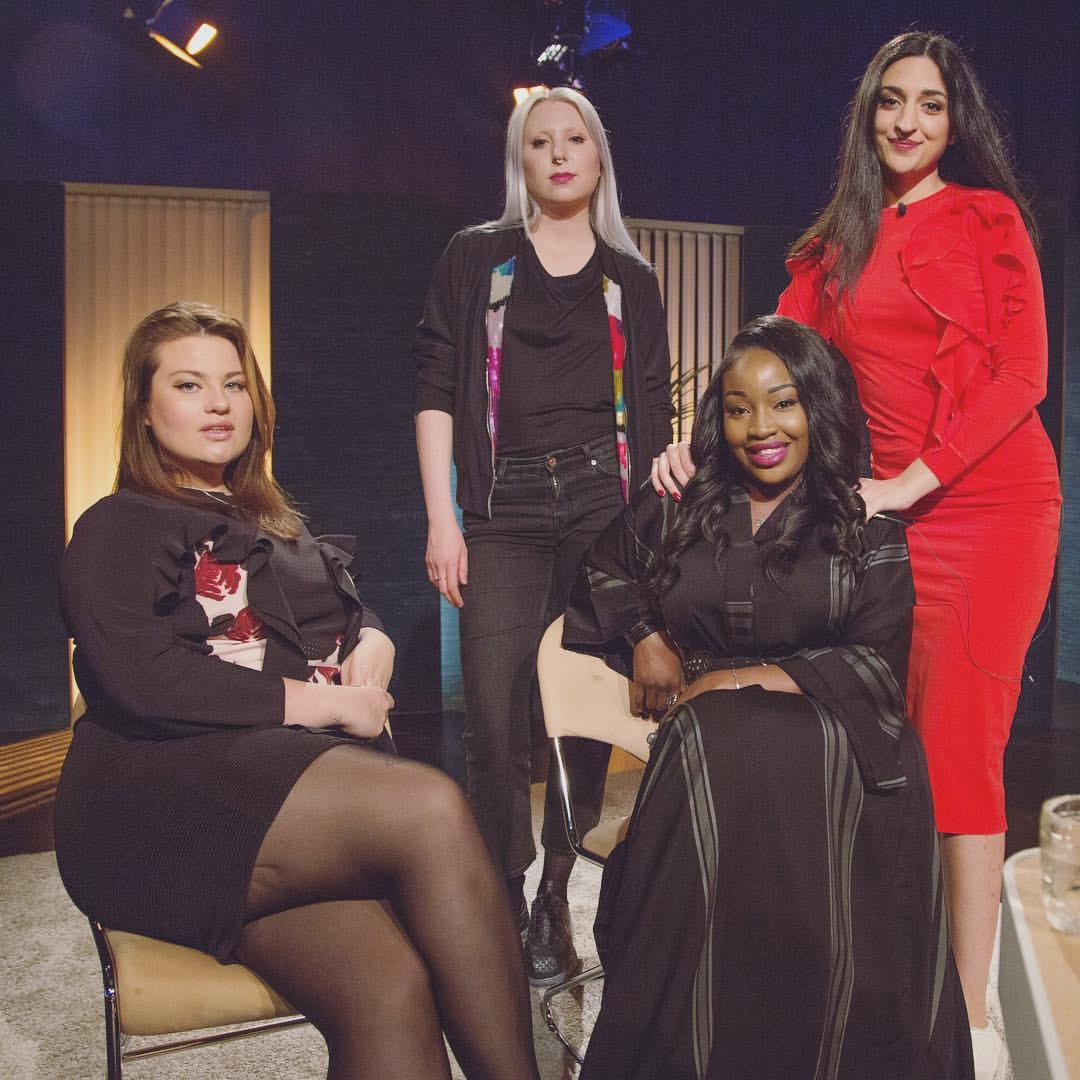 Lovette Jallow being interviewed on SVT about diversity, equity, inclusion, and social justice.